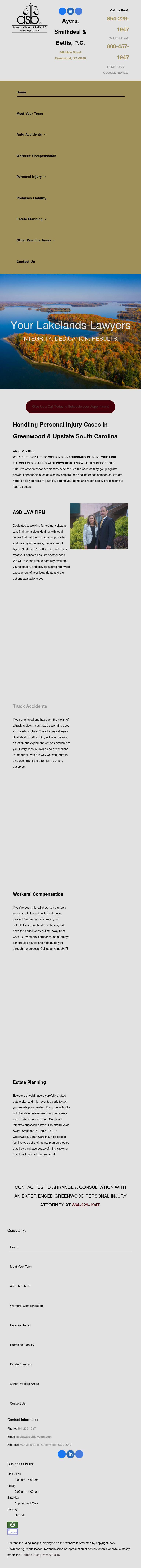 Ayers, Smithdeal & Bettis, P.C. - Greenwood SC Lawyers