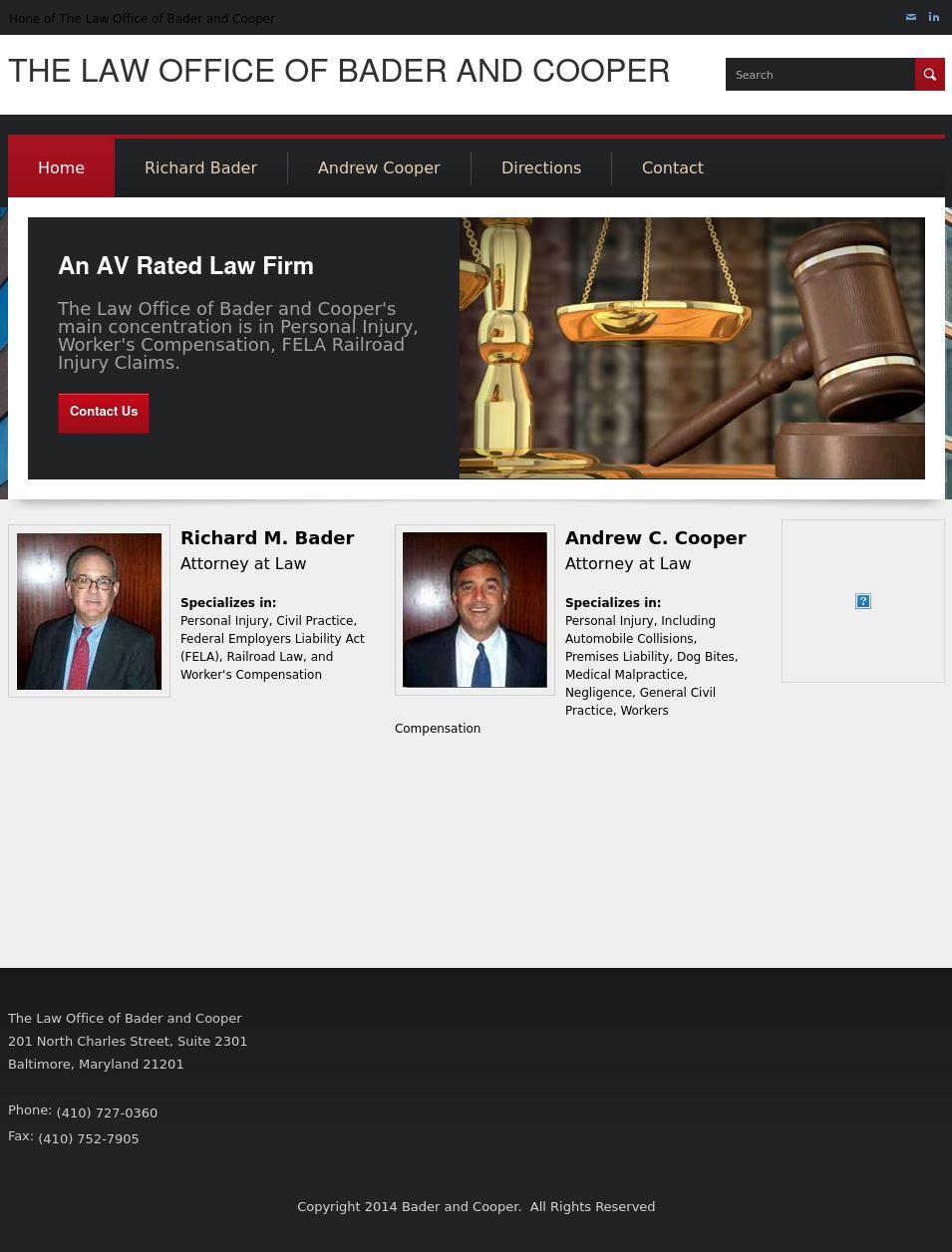 Bader & Cooper - Baltimore MD Lawyers