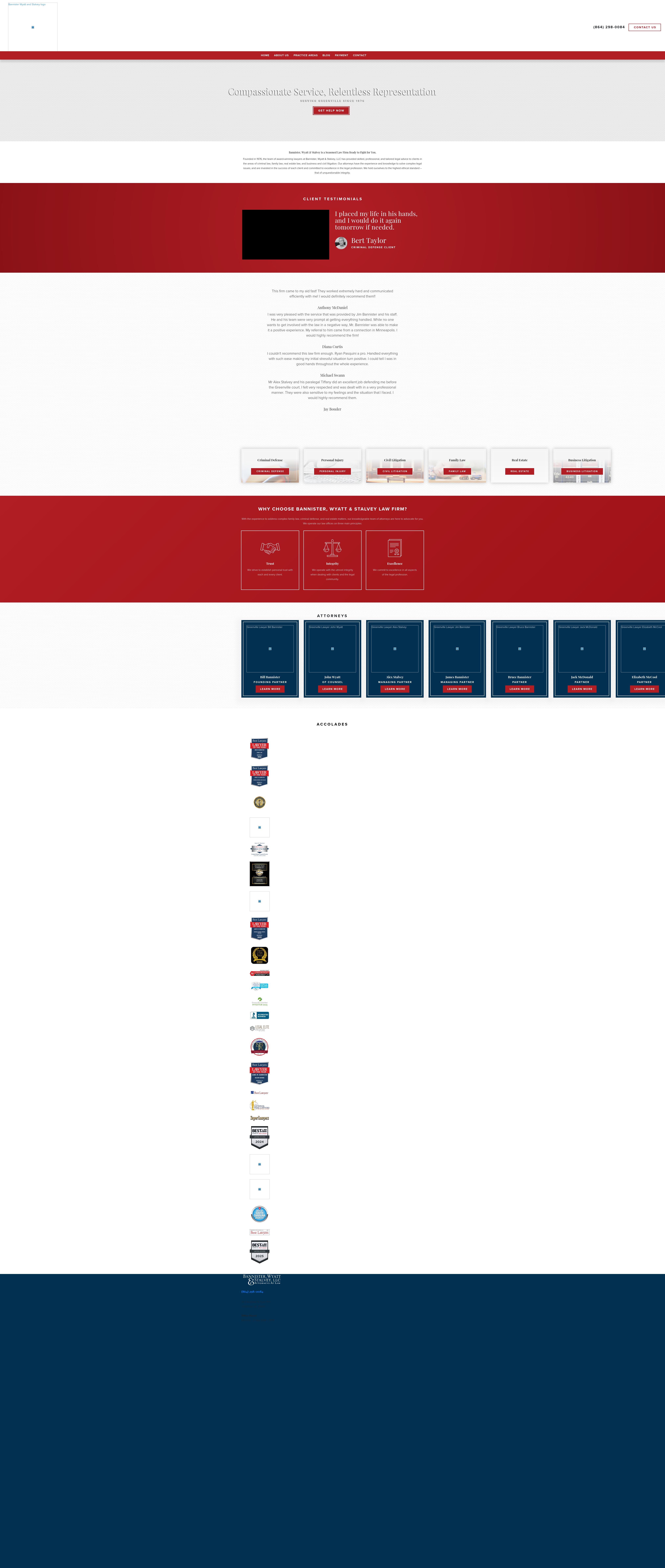 Bannister, Wyatt & Stalvey, LLC - Greenville SC Lawyers