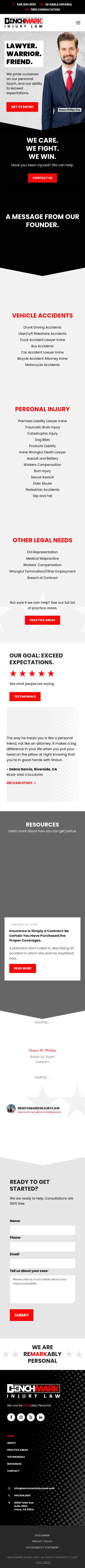 Benchmark Injury Law - Irvine CA Lawyers