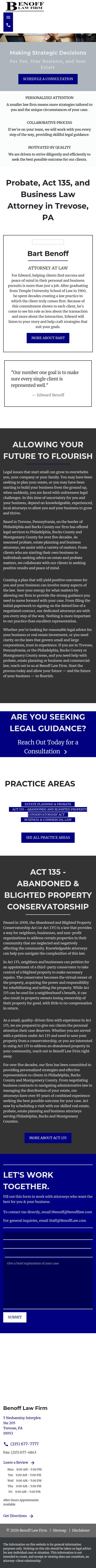 Benoff Law Firm - Trevose PA Lawyers