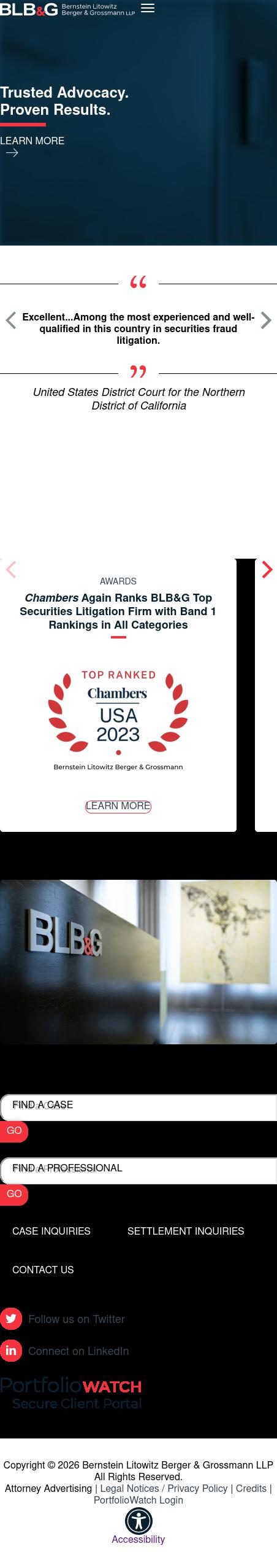 Bernstein Litowitz Berger & Grossmann LLP - San Diego CA Lawyers