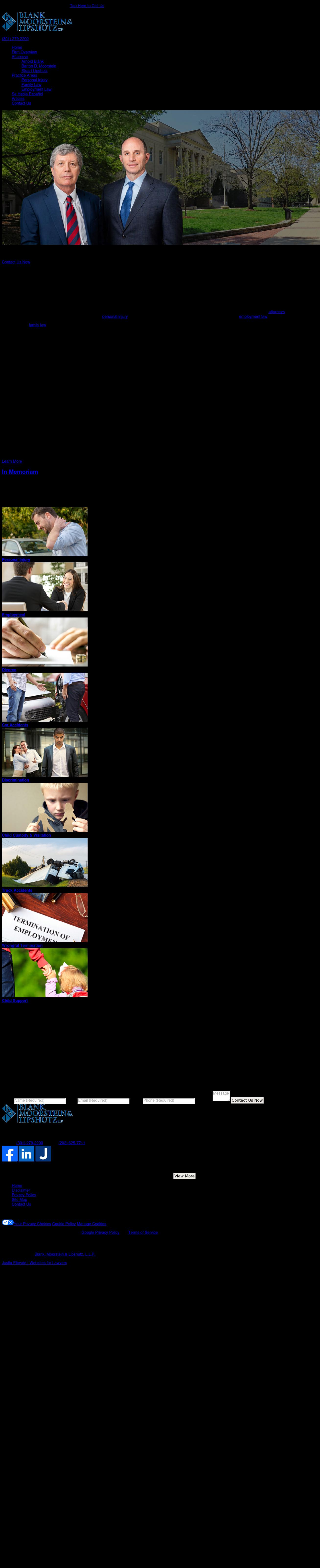 Blank, Moorstein & Lipshutz L.L.P. - Rockville MD Lawyers