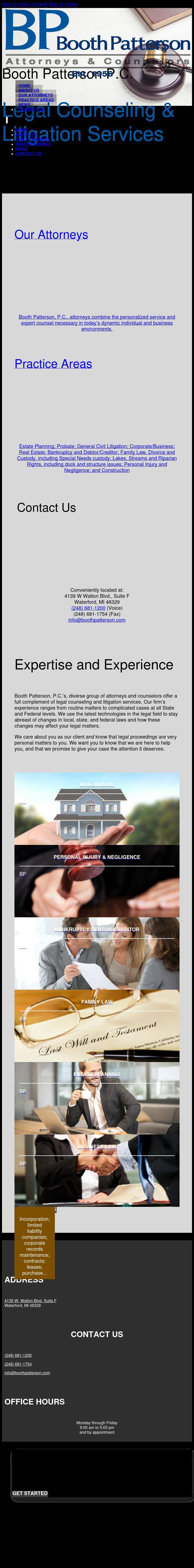 Booth Patterson P.C. - Waterford MI Lawyers