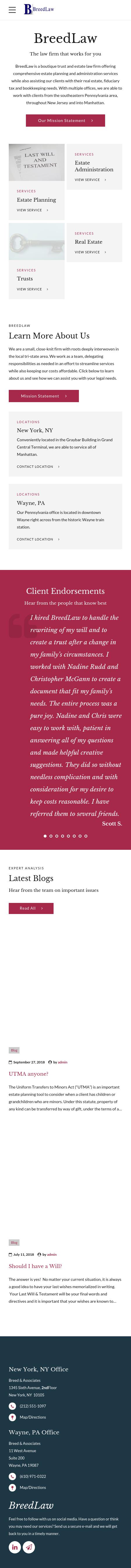 Breed & Associates - New York NY Lawyers