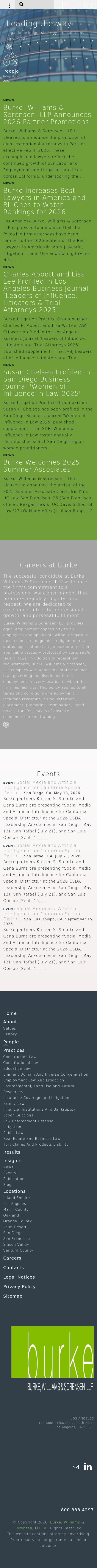 Burke, Williams & Sorensen, LLP - Los Angeles CA Lawyers