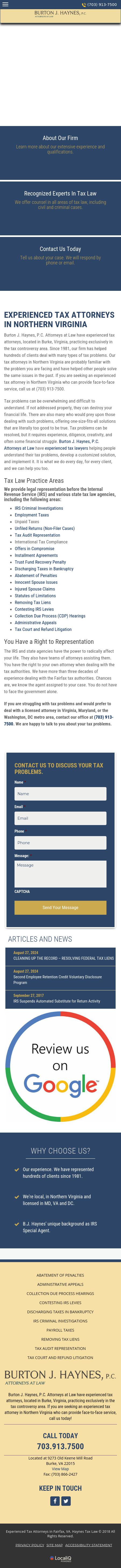 Burton J. Haynes, P.C. - Burke VA Lawyers