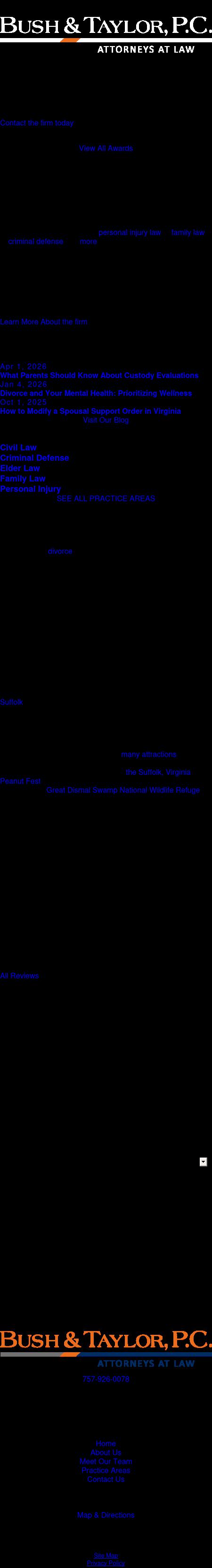 Bush & Taylor, P.C. - Suffolk VA Lawyers