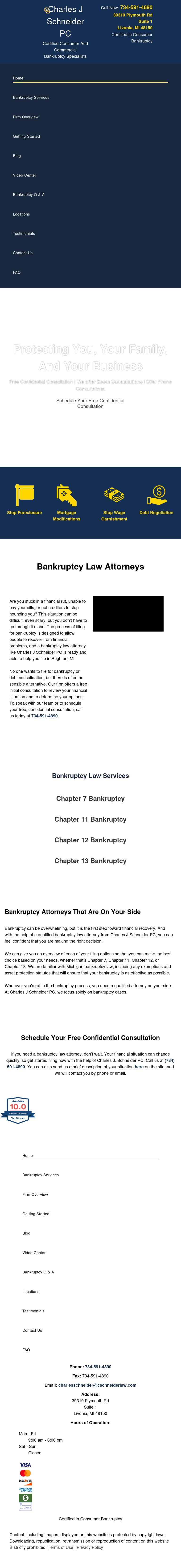 Charles J. Schneider, P.C. - Livonia MI Lawyers