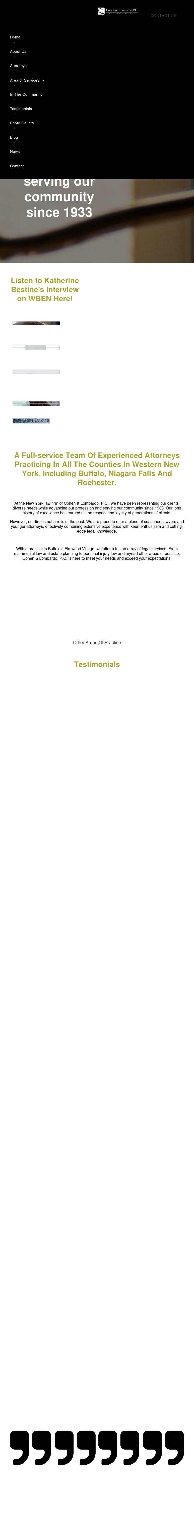 Cohen & Lombardo, P.C. - Buffalo NY Lawyers