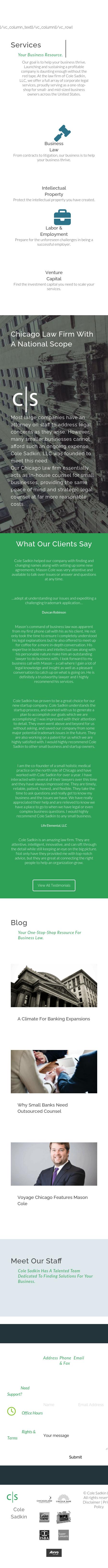 Cole Sadkin, LLC - Chicago IL Lawyers