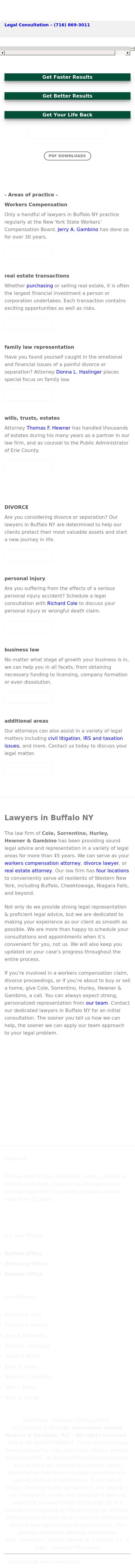Cole, Sorrentino, Hurley, Hewner & Gambino, P.C. - Hamburg NY Lawyers