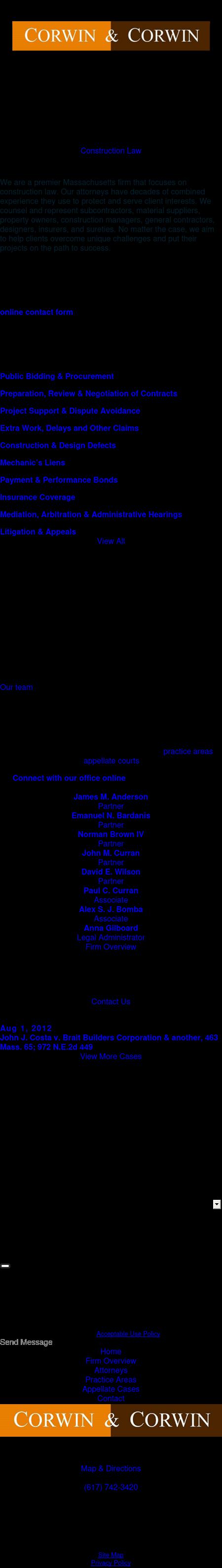 Corwin & Corwin LLP - Woburn MA Lawyers