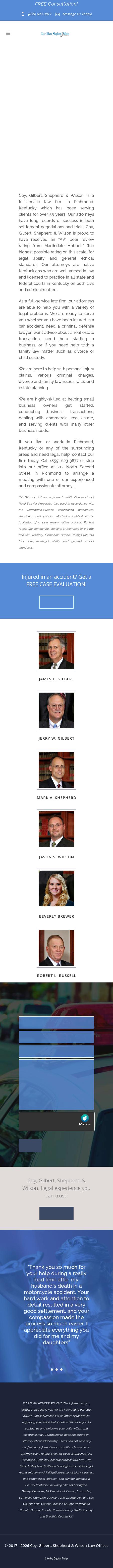 Coy, Gilbert & Gilbert Law Offices - Richmond KY Lawyers