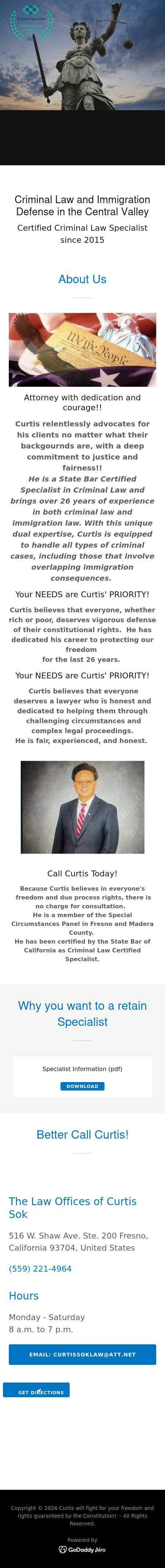 Curtis B. Sok, Attorney at Law - Fresno CA Lawyers