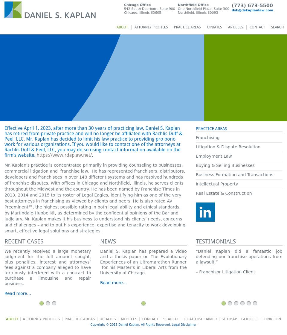 Daniel S. Kaplan - Chicago IL Lawyers