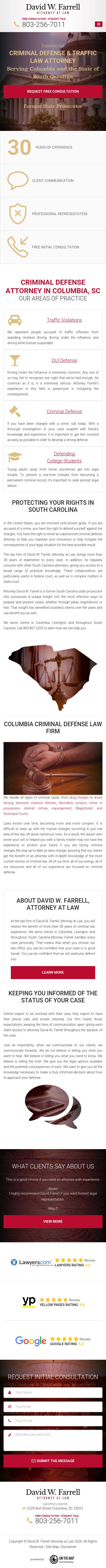 David W. Farrell, Attorney at Law - Columbia SC Lawyers