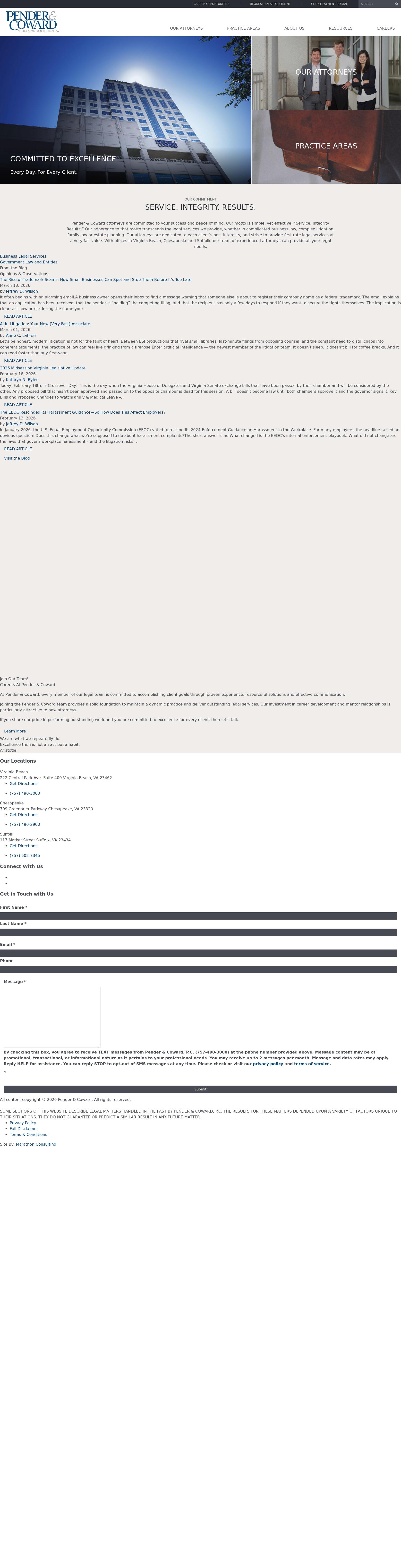 Disability Law Group - Pender & Coward P.C. - Suffolk VA Lawyers