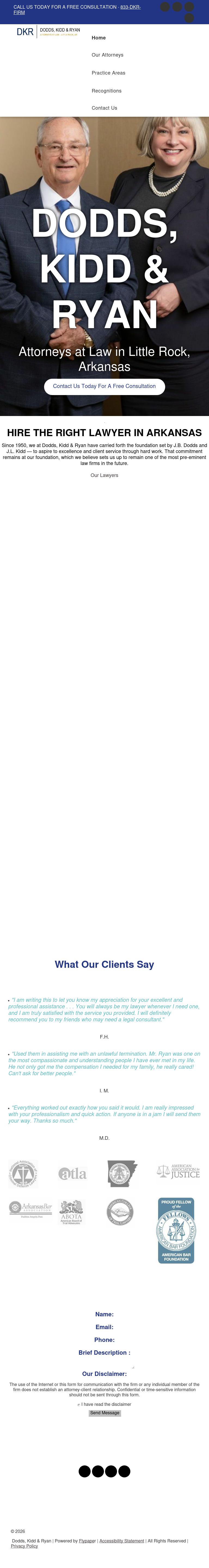 Dodds, Kidd & Ryan - Little Rock AR Lawyers