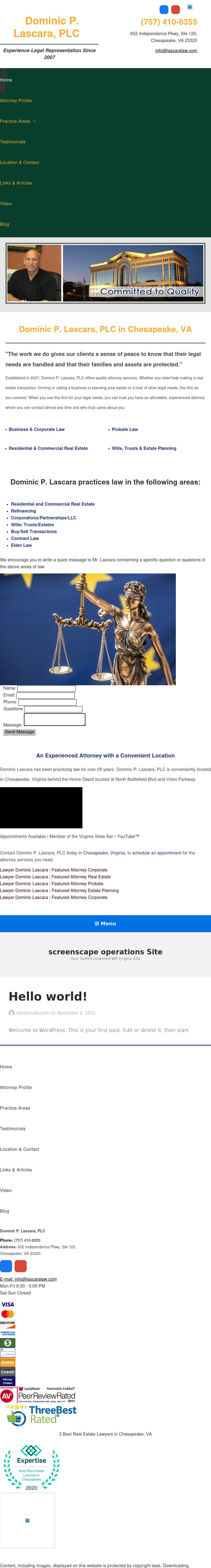 Dominic P. Lascara, PLC - Chesapeake VA Lawyers