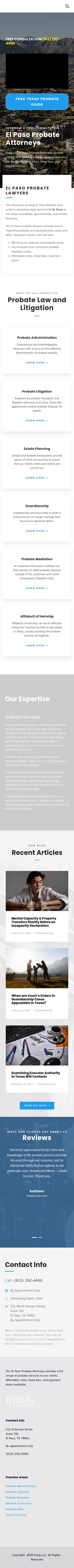 El Paso Probate, Kreig LLC - EL Paso TX Lawyers