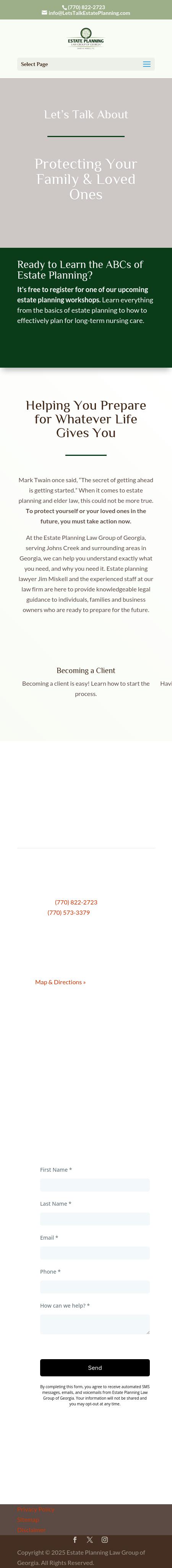 ESTATE PLANNING LAW GROUP OF GEORGIA, James M. Miskell P.C. - Lawrenceville GA Lawyers