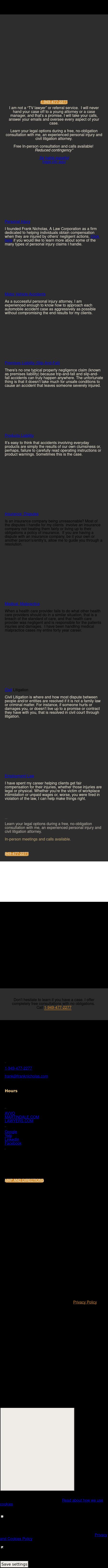 Frank Nicholas A Law Corporation - Irvine CA Lawyers