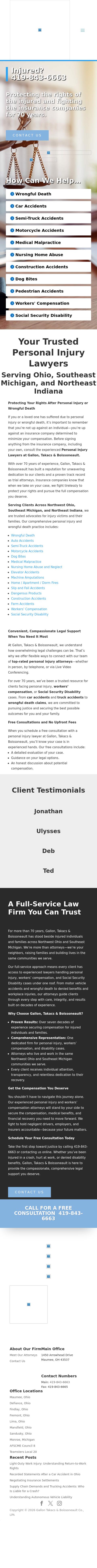 Gallon Takacs Boissoneault & Schaffer Co LPA - Toledo OH Lawyers