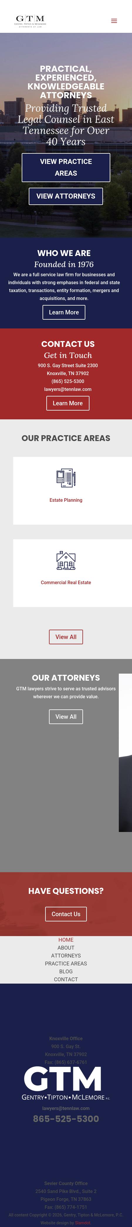 Gentry, Tipton & McLemore, P.C. - Knoxville TN Lawyers