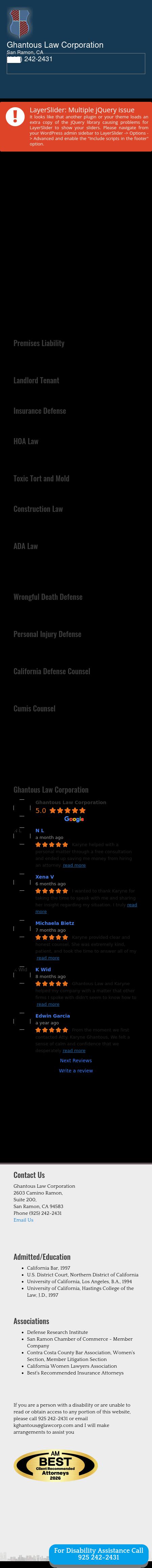 Ghantous Law Corporation - San Ramon CA Lawyers