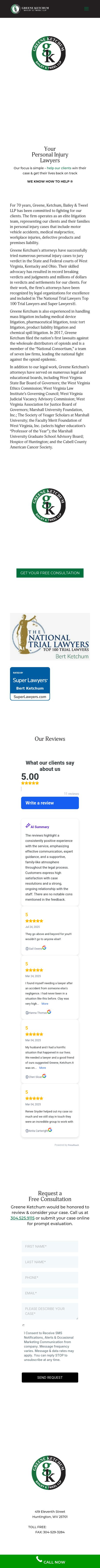 Greene Ketchum Farrell, Bailey & Tweel - Huntington WV Lawyers