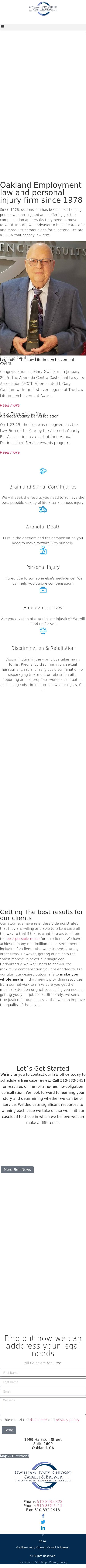 Gwilliam Ivary Chiosso Cavalli & Brewer - Oakland CA Lawyers