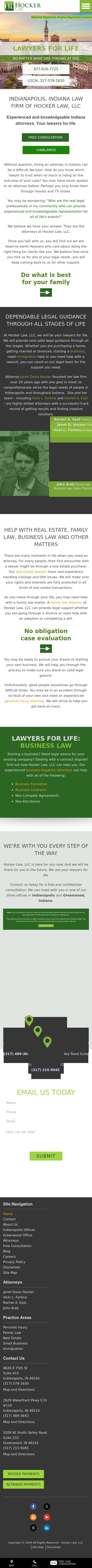 Hocker & Associates, LLC - Indianapolis IN Lawyers