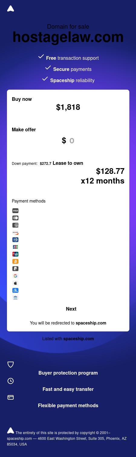 Hostage Legal Services - Rockville MD Lawyers