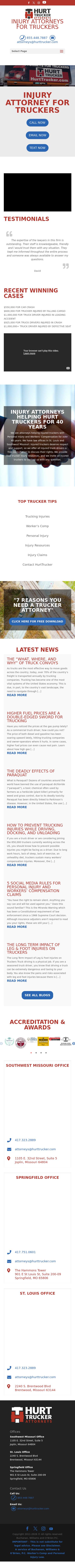 Hurt Trucker Attorneys - Joplin MO Lawyers