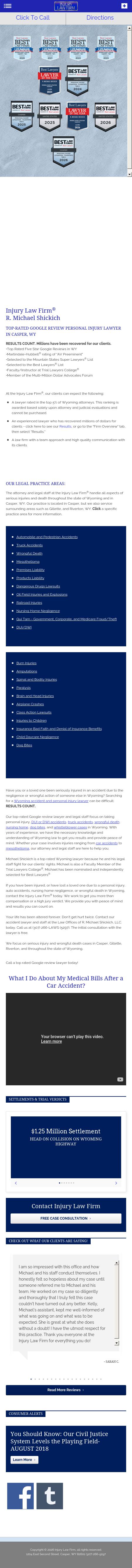 Injury Law Firm - Casper WY Lawyers