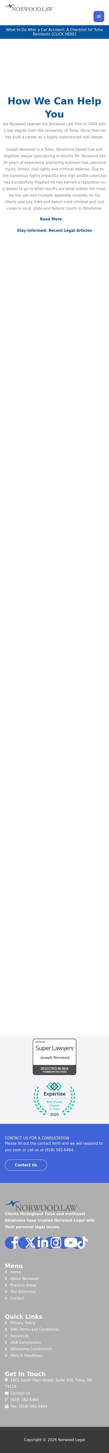 Joseph M. Norwood - Tulsa OK Lawyers