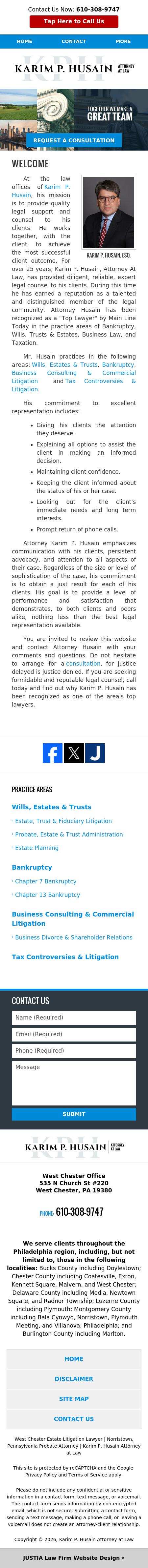 Karim P. Husain, Attorney at Law - West Chester PA Lawyers