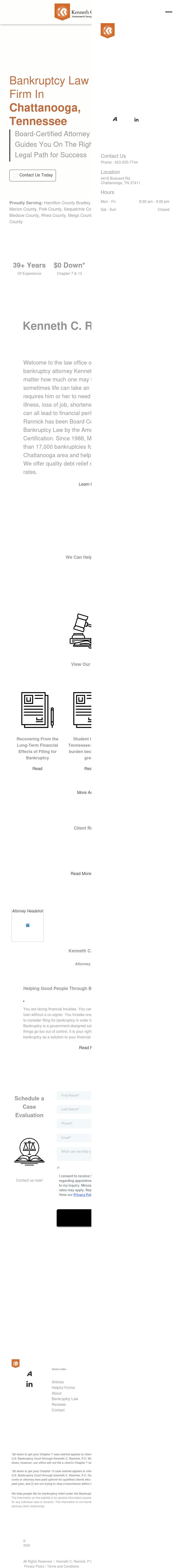 Kenneth C. Rannick, P.C. - Chattanooga TN Lawyers