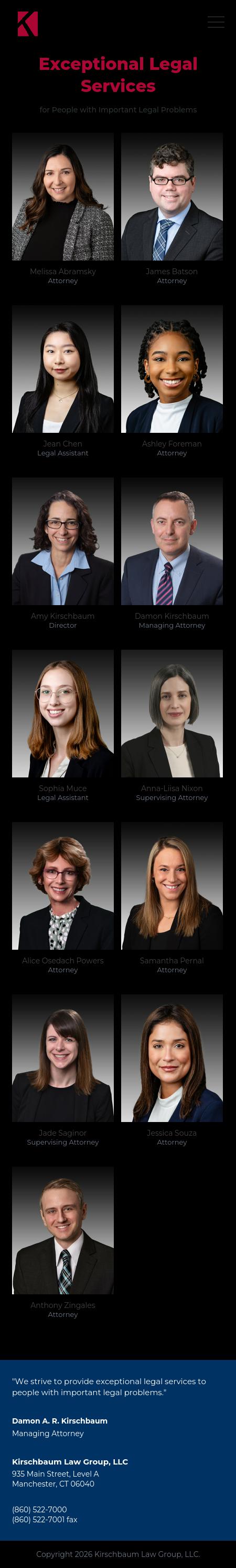 Kirschbaum Law Firm, LLC - Wethersfield CT Lawyers