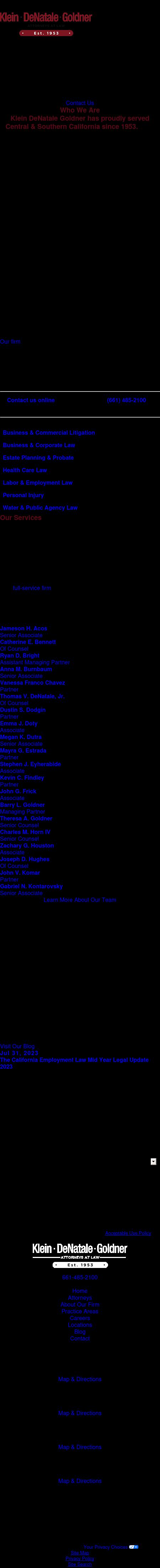 Klein, DeNatale, Goldner, Cooper, Rosenlieb & Kimball, LLP - Fresno CA Lawyers