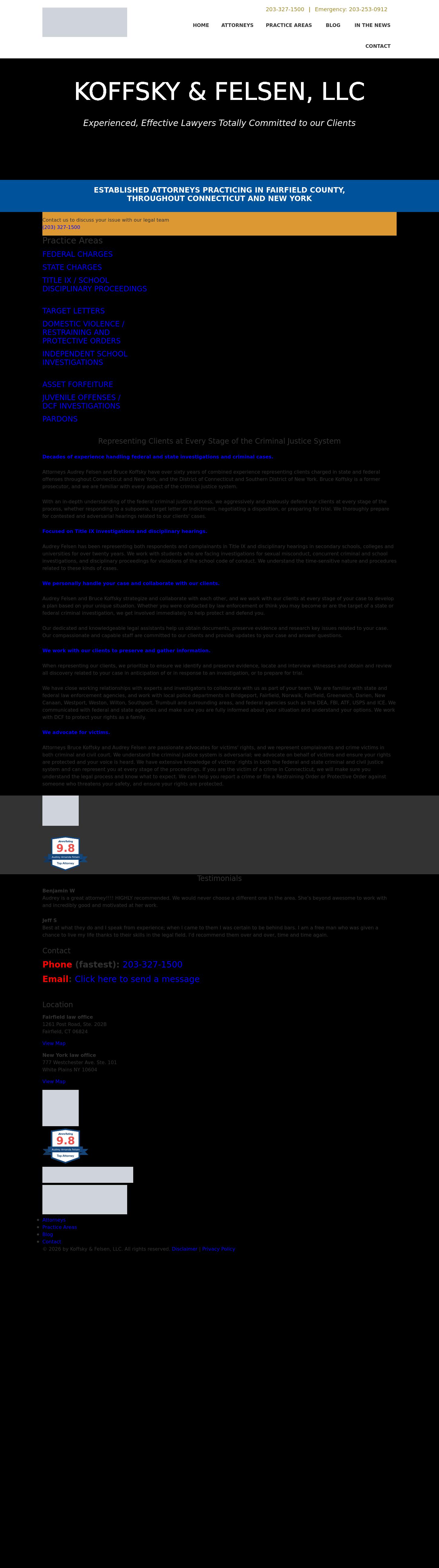 Koffsky & Felsen, LLC - Stamford CT Lawyers