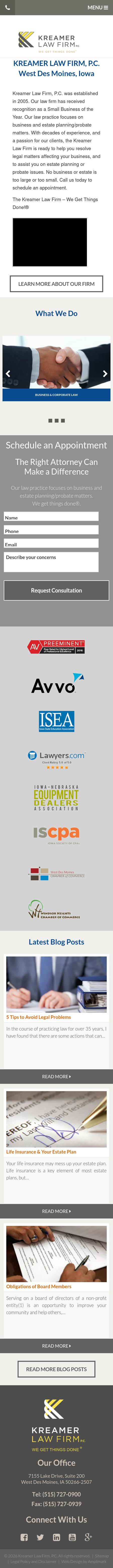 Kreamer Law Firm, P.C. - West Des Moines IA Lawyers