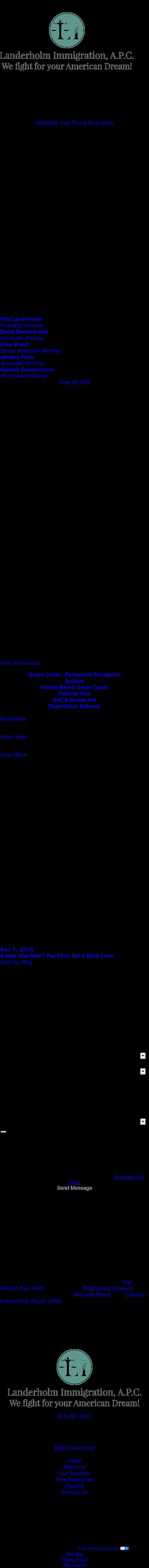 Landerholm Immigration, A.P.C. - Oakland CA Lawyers