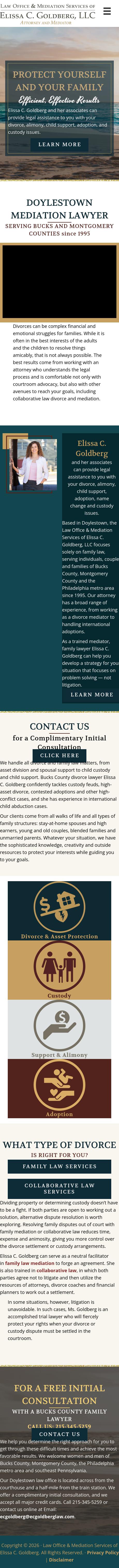 Law Office  & Mediation Services of Elissa C. Goldberg - Doylestown PA Lawyers