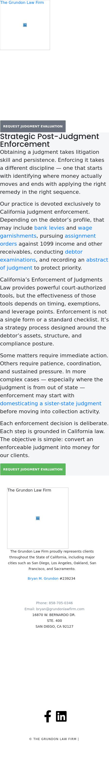 Law Office of Bryan M. Grundon - San Diego CA Lawyers