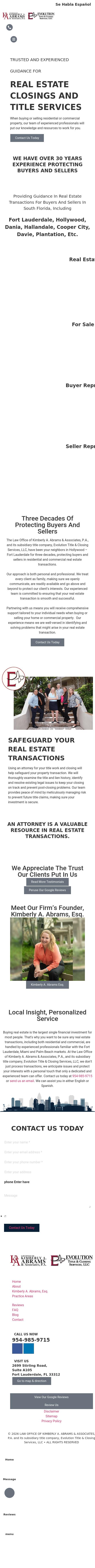 Law Office of Kimberly A. Abrams & Associates, P.A. - Hollywood FL Lawyers