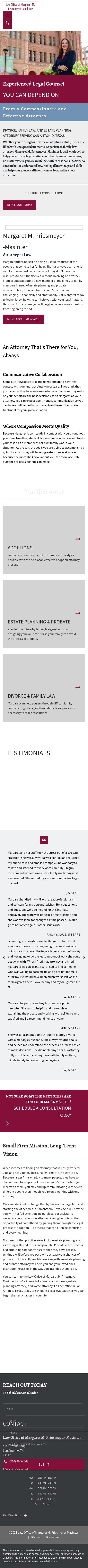 Law Office of Margaret M. Priesmeyer-Masinter - San Antonio TX Lawyers