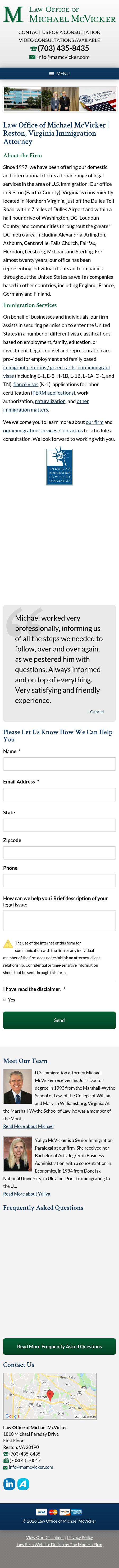 Law Office of Michael McVicker - Reston VA Lawyers