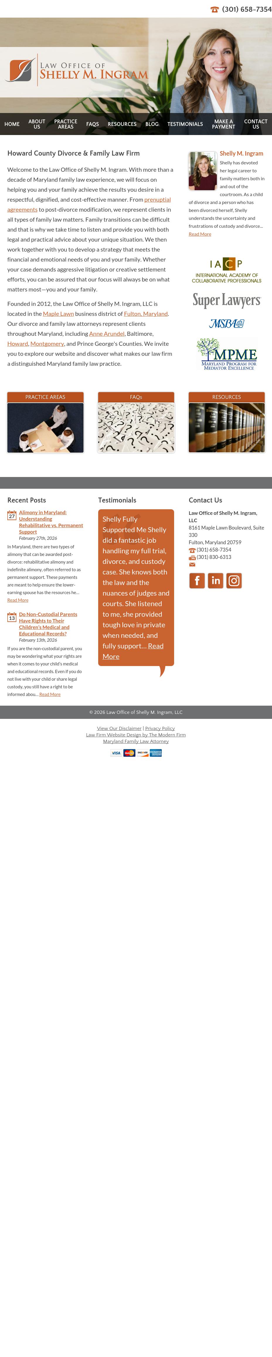 Law Office of Shelly M. Ingram, LLC - Fulton MD Lawyers